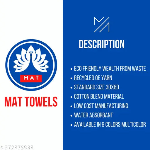 MAT RAJA Unisex Cotton Bath Towel Large Size   | 30 inches x 60 inches