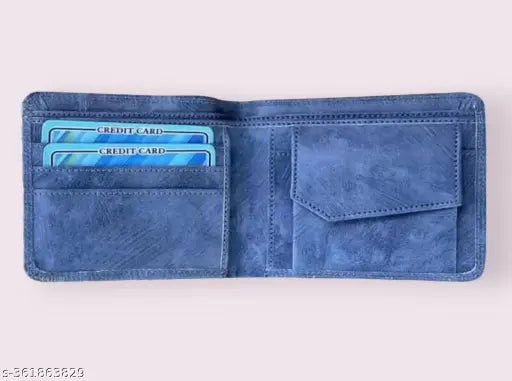 HRFSTAR Men Casual Blue Artificial Leather Card Holder
