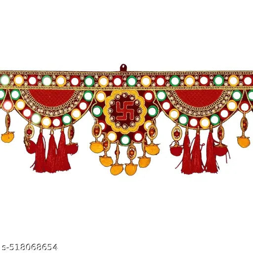Traditional Plastic Beads Handmade Door Hanging/Bandarwal/Toran for Door. 38.5 inch size Toran