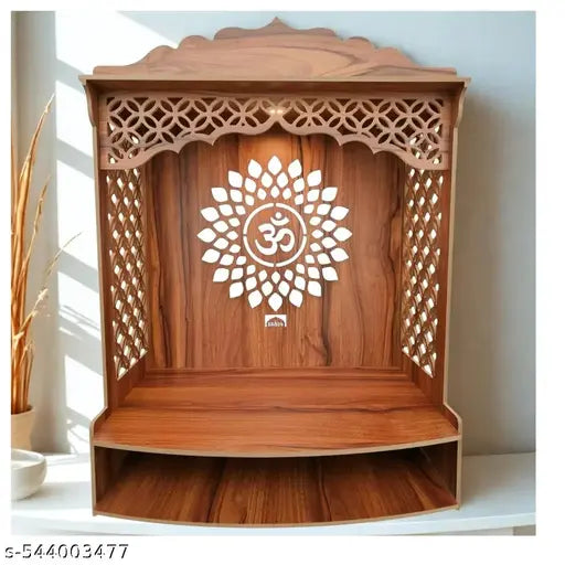 Mangal beautiful 20 inches tall, 13.5 inch wide , 7.5 inch deep wooden pooja temple for home and office | Pooja mandir for home and office | rented house | small house (20 Inches height) pooja mandir | mandir | temple | wooden temple | mandir lakdi ka | p