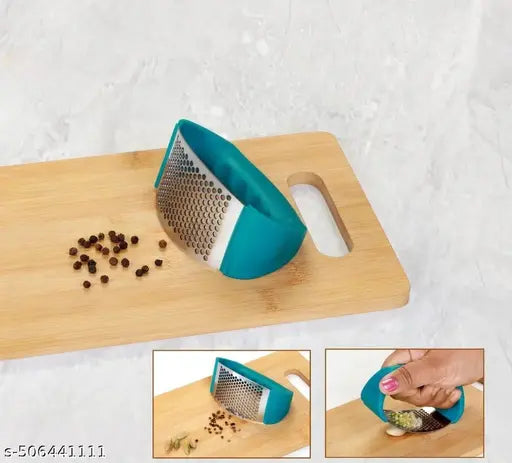 Garlic Chopper Stainless Steel,Garlic Chopper | Garlic Press | Garlic Peeler Manual, Curve Fruit Vegetable Tools for Kitchen