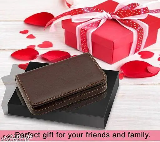 Classic Business ATM visiting Brown leather Card holder Wallet