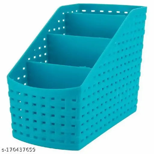 Plastic Storage/Compact Basket, 4 Sections, Multicolour