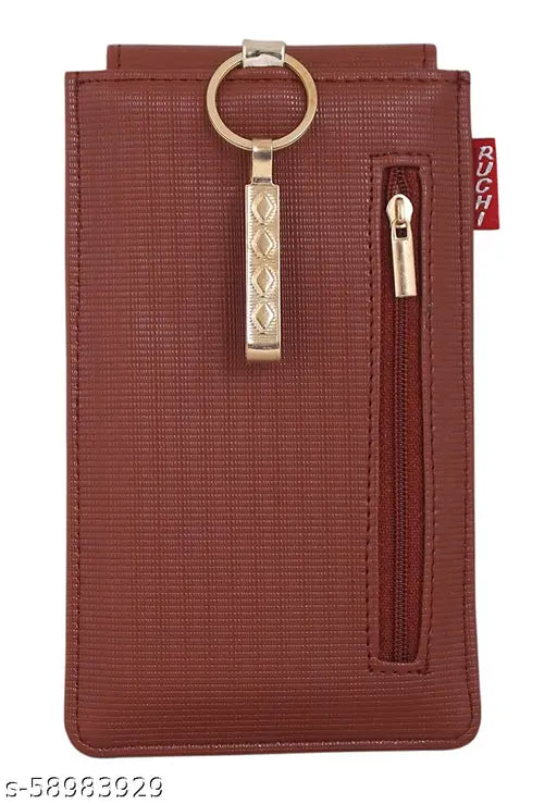 Tickles Fancy Mobile Pouch with Case Holder Waist Clip for Women Girls Ladies Sari Coin Pocket (Brown) (Suitable for Mobile Sizes 5.5 Inches and Below)
