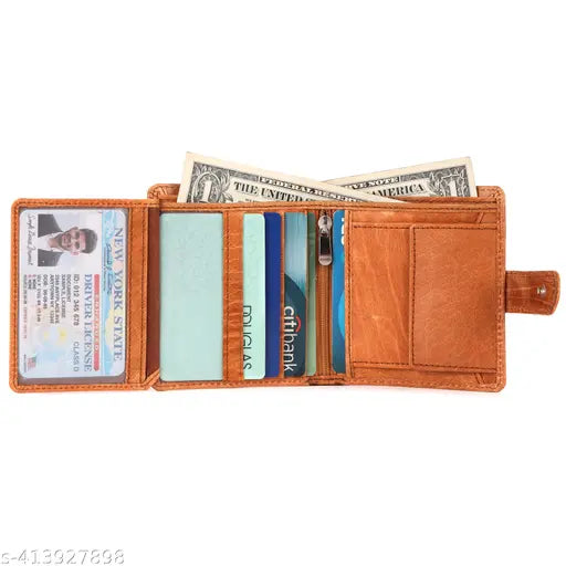 Men ten RFID  Blocking soft genuine leather regular size( cards 7)high-quality