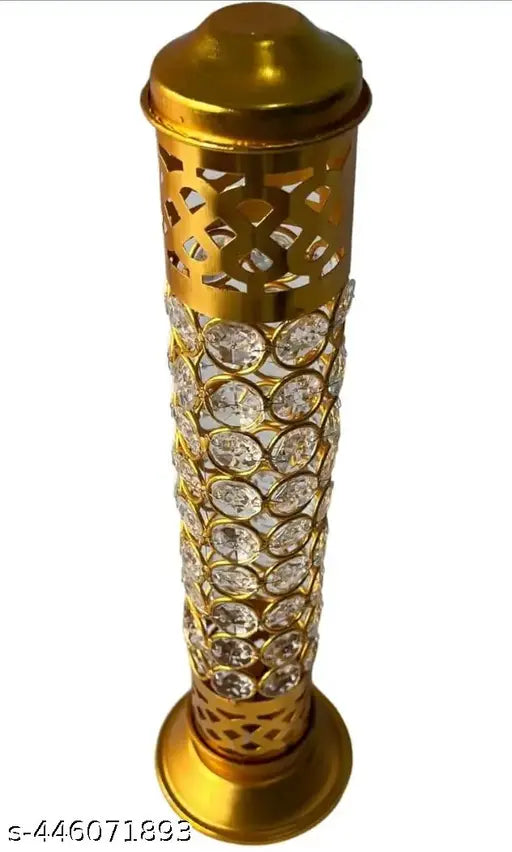 Crystal Incense Holder with Ash Catcher, Agarbatti Incense Stick Stand Holder, Loban Burner for Home Temple, Religious Rituals, Dhoop Dani for Puja, Gift for Home Decor and Office