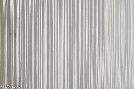SLH Beautiful Syring Threads Polyester Door Curtain White Solid (Set of 1 piece, 4*7 feet)