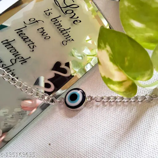 Stainless Steel Evil Eye Friendship Bracelet Adjustable Pack of 1