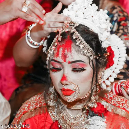 Shri Shri Handicrafts Natural Laal Sindoor Powder for Women, Red Kumkum Suhaag for Daily Use, Weddings and Puja Use - 10g