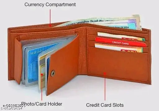 Brown leather belt+ wallet