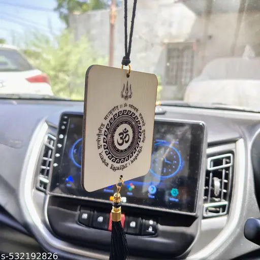 Prints Club Shiv Sada Sahayate Printed Car Hanger | Car Mirror Hanging Accessories Shiv Sada Sahayate