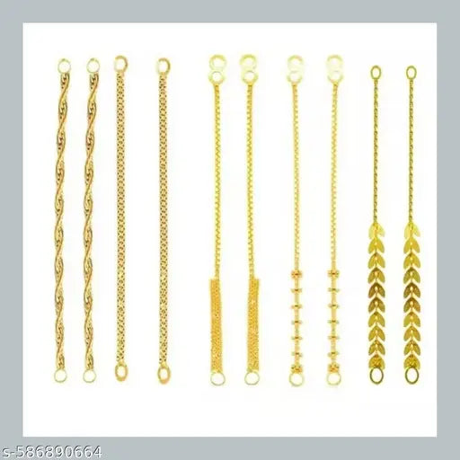 Combo 5 Traditional Gold Plated Kanchain Charm Earrings