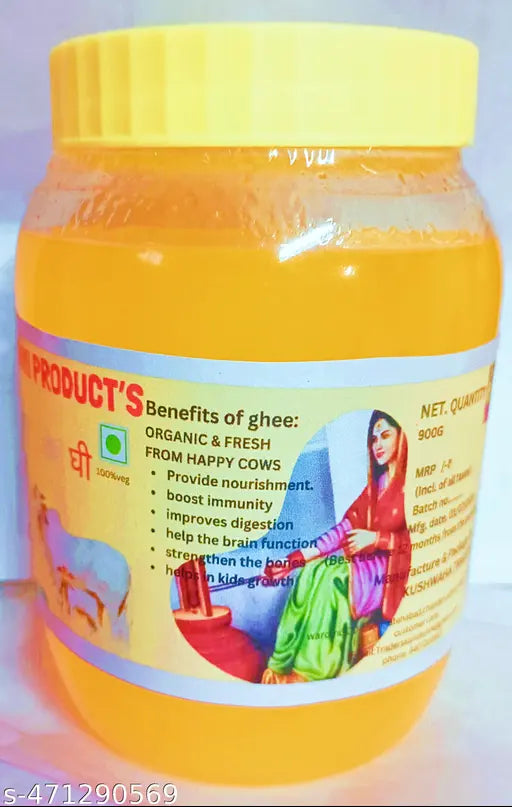 LAKSHMI Organic Daanedar Cow Ghee 250 ML For Eating & Religious Purpose , Bilona Ghee suddha pure ghee || made by desi gir Cow A2 Milk 100% processed Ghee With full Purity Grass Fed Cow Chemical Free Ayurvedic Ghee
