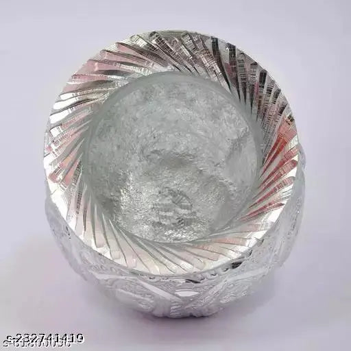 Silver Aluminium Pooja Lota | Handicraft Lota | Silver Lota for Puja | Water Storage Lota/Kalash/Chambu/Tumbler for Pooja/Pongal/Sankranti Puja/Wedding/Marriage/Karvachauth (Small)Puja Articles
