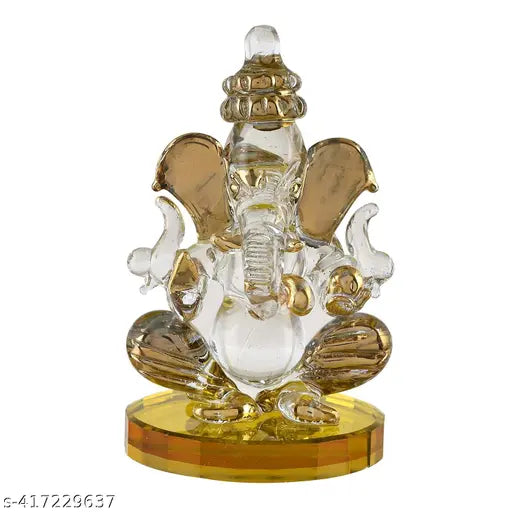 AAPUTRI Ganesha Idol for Car Dashboard (8.5 cm x 5 cm) - Resin Decorative Statue