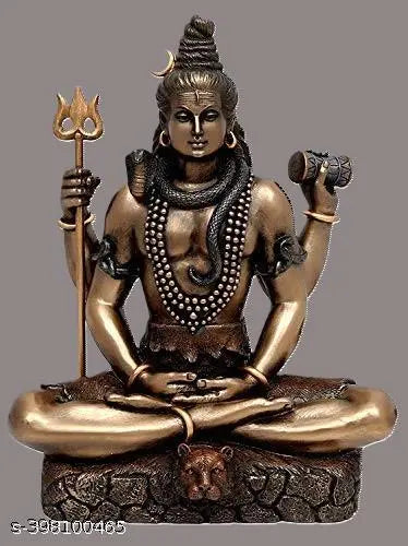 Sai Collection Lord Shiva in Siting Position| Gifting Item | Height 3 Inch  Car Dashboard Statue