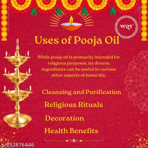 Chola Chameli (Jasmine)  Yellow Pooja Oil - 5000 ML For Hawan, Chola Poojan Hanumanji, God Worship, Spiritual Healing Diya Deepam Oil, Hindu Religious Festival Pooja Oil