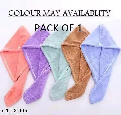 Hair Towel Wrap Turban Microfiber, Hair Drying Towels Quick Dry Hair Hat Drying Shower Head Towels Wrapped Bath Cap Anti Frizz Hair Care Dryer Towel for Women Girl Wet/Long/Curly/Thick Hair Shower Caps heavy quality hair wrap towel (EXPORT QUALITY) (MULTI