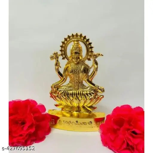 Lakshmi Devi Idol Statue 11cm for Home Puja Goddess Lakshami Idols Showpiece for Temple Pooja Room Diwali Decoration, Lakshmi Mata ki murti/Lakshami Mata ki murti | Lakshmi mata
