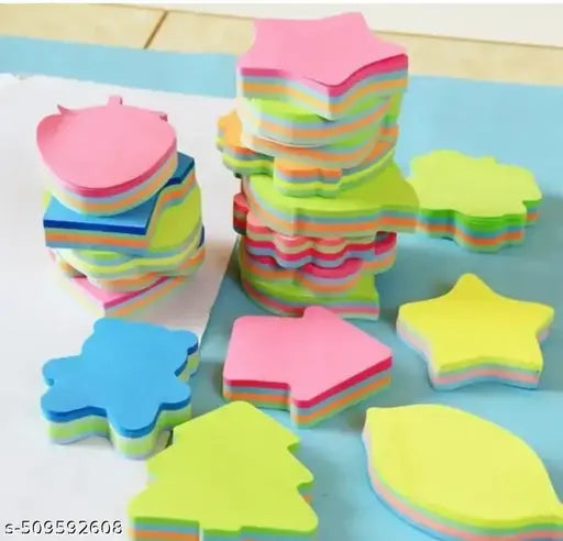 Multicolor Sticky Note Different Shapes Set of 300Sticky Notes Sheets different Shape/Home/School