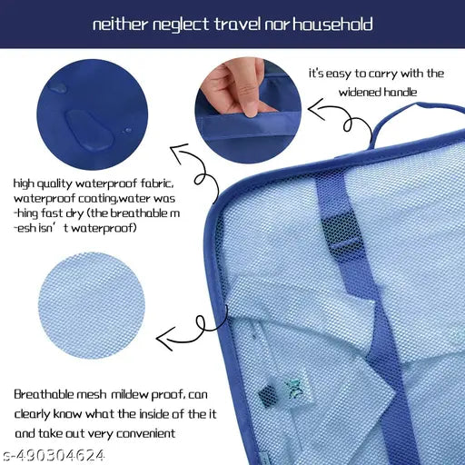 ( Multicolor) Travel Organizer 7 in 1 Travel Laundry Cosmetics Luggage Packing Organizers Set Makeup Bags Organizer Packing Cubes with Shoe Bag for travel, Nylon