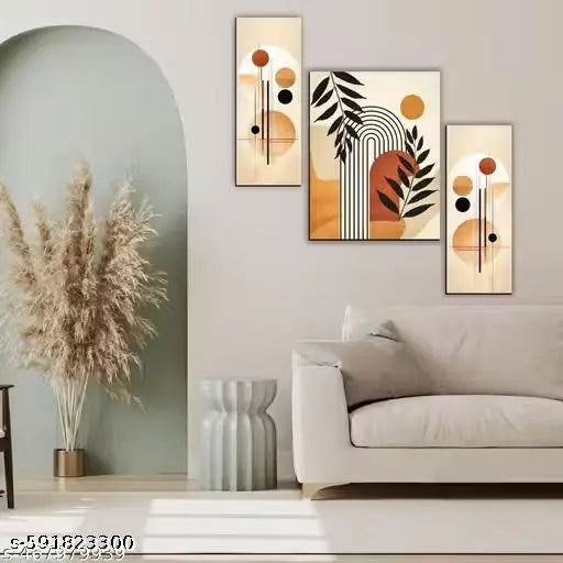 Beautiful Scenery for Wall Decoration Digital Reprint 18x12 inches (Set of 3)