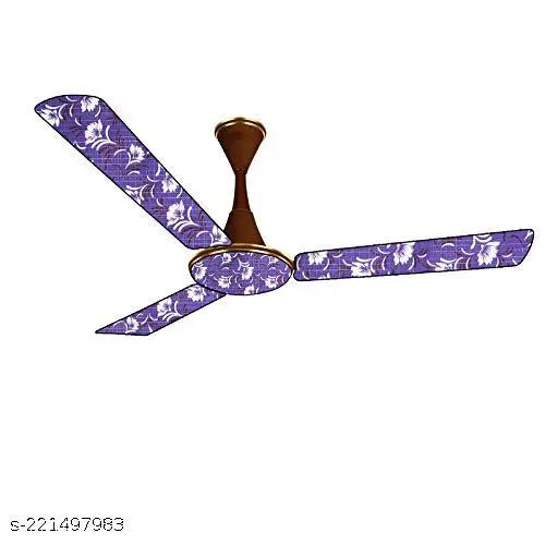 Decorly Furnishing Waterproof & Dustproof Three Blade Ceiling Fan Cover Printed