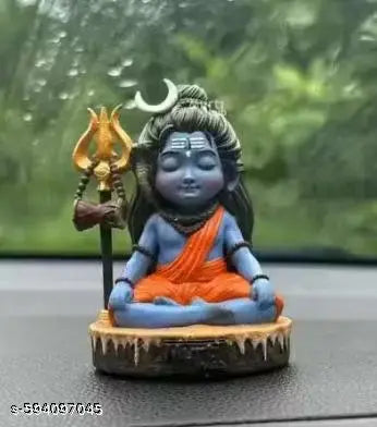 Baal Shiv Idol Resin Murti of Shiva Hand Painted 7 Cm