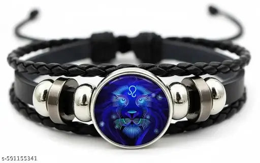 Leo Zodiac Sign Bracelet for Men & Women | Astrology Lucky Charm Bracelet | Horoscope Jewelry (Pack of 1)