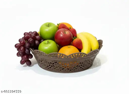 Round Basket| Multipurpose Storage Basket | Makeup Organizer | Portable Basket | Fruit Basket | 12.5 cm X 12.5 cm X 16.5 cm | Multicolor