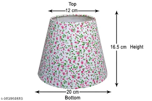 Aswal Handcrafted White Floral Shade Table Lamp – 8 Inch