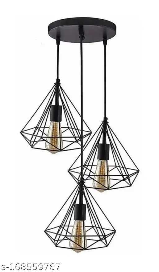BLACK R@Y/ METAL Ceiling Lights/ Home Decorative/ Pendant Light/ (Bulb not included ) Lamp/Pendant Lamp/Ceiling Light to décor your Home/ Bedroom/ Drying Room/ Living room/ Restaurant and Home Decor Pendants Ceiling Lamp