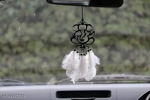 Acrylic Ganesha Hanging for Car Mirror, Dream Catcher, Interior Accessories, Decoration