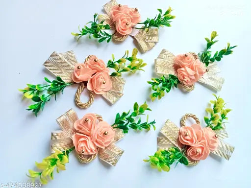 The  Decor Handmade Artificial Flower Bunch for Hamper, Artificial Flower Bunch Hamper, Bunches for Decoration, Gifting, Trousseau Packing, Gifting (Pack of 10)