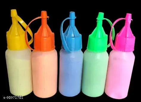 Artonezt Rangoli Tool kit latest- Pack of Rangoli Color Plastic Powder Bottles, 2 Rangoli Pen, 3 Rangoli Fillers