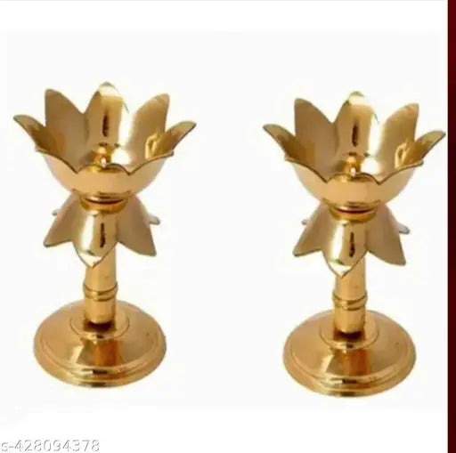 Brass Kamal Jiot Stand Pack of 2