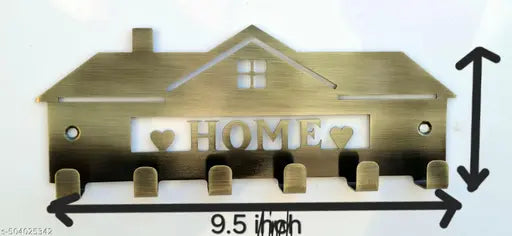 Staineless steel Multi-hook key holder for better organization || Modern home decor key holder || 6-hook key holder || Decorative metal key holder ||