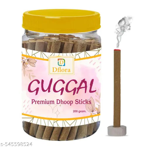Dflora Dhoop Batti Puja Sticks Combo Pack Guggle , Mogra, Oudh free Dhoop Sticks holder for Prayer & Home Fragrance 300 gram Set