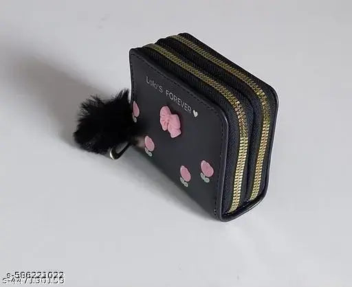 Women Small Wallet Wallets for Girls Credit Card Holder Coin Purse Zipper Small Secure Card Case Cute Wallets Mini Wallets for Women