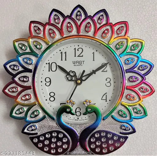 PEACOCK WALL CLOCK 24*24 CM
