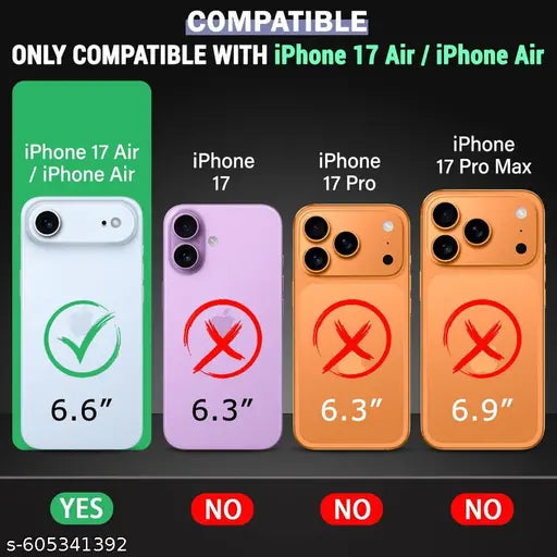Mobiclonics Genuine Leather Finish Back Cover Case for Iphone 17 Air | Shockproof Design | Raised Edges for Camera & Screen Protection | Stunning Minimalist Design Back Case Cover for Iphone 17 Air (Blue)