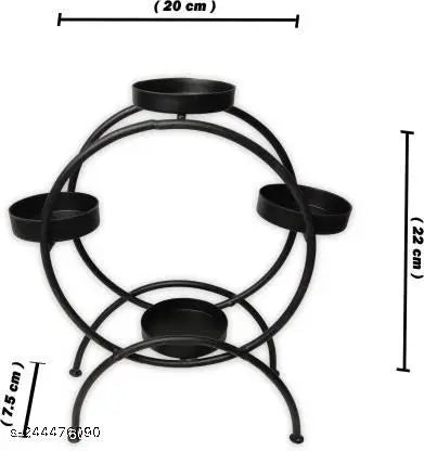 M F Decorwala Jhoola 4-Tilght Holder Glass