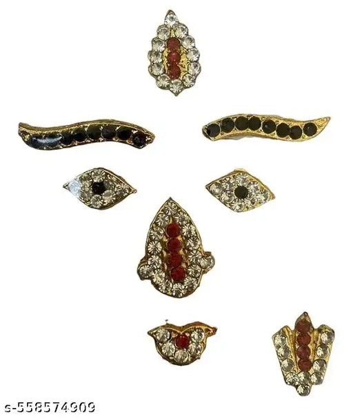 PE - Kalash Decor Eye Set for Varamahalakshmi Vrutha Festival - Deity Decoration Set - 8 Articles