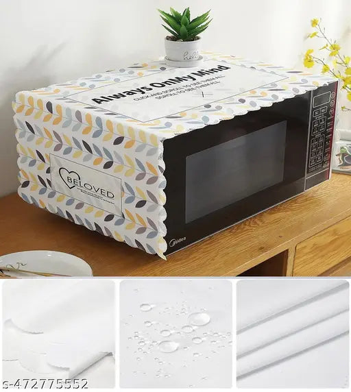 DARSHANAM WORLD Waterproof Microwave Oven Cover/Oven Top Cover/Microwave Oven Dust Proof Cover, Attractive Modern Design Kitchen decor Small Appliances Cover