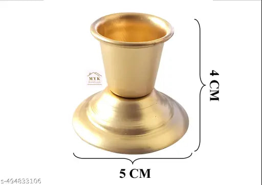 Candle stand - Candle Holder - (Set of 6) 4 x 5 cm Golden Candle Stick Holder for Home Decoration.