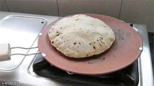 DAKSH PRAJAPATI CLAY Mitti Cool Desi Terracotta Tawa with Stand Pack of 1 (Brown, 9 Inch Dia)