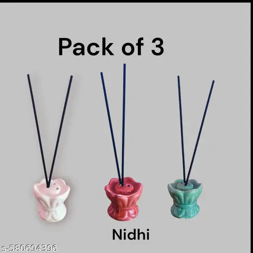 Small size Ceremic make Agarbatti Stand pack of 3