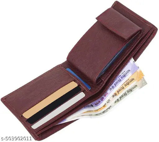 Brown leather belt+ wallet