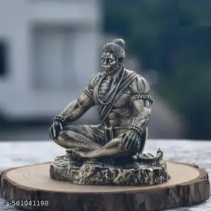 ND Fashion  Hanuman Ji Murti for Car Dashboard | Dhyan Mudra Meditation Bajrangbali Statue Showpiece | Meditating Hanuman Idol for Home Decor, Office | Spiritual Gift |