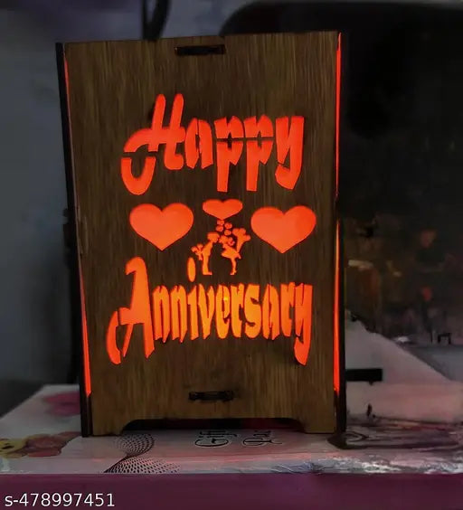 Happy anniversary table lamp 7 colour light . lightning lamps